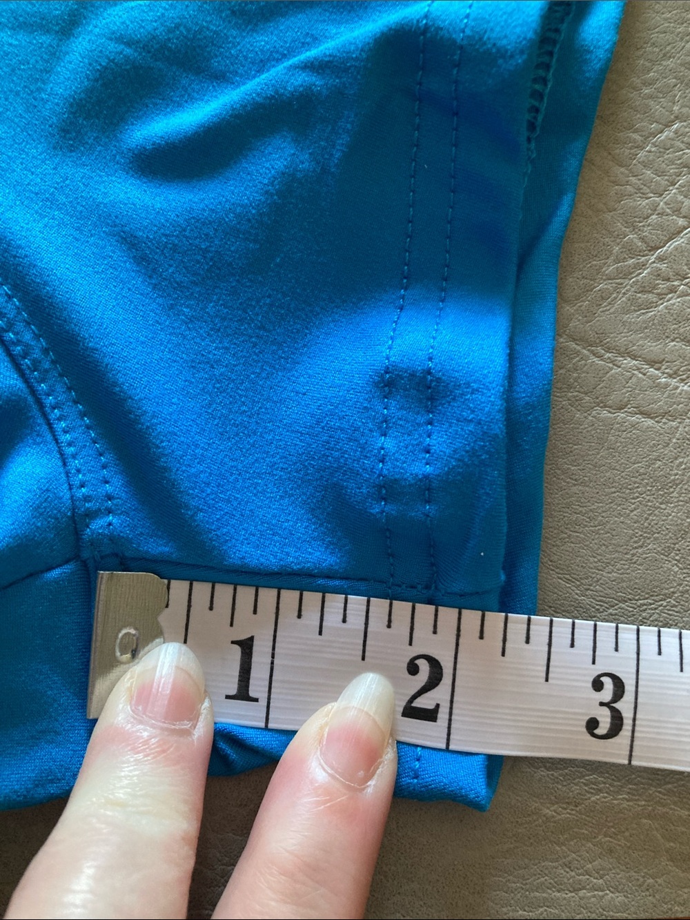 High-Waist Athletic Shorts in Bright Blue - Picture 9 of 9